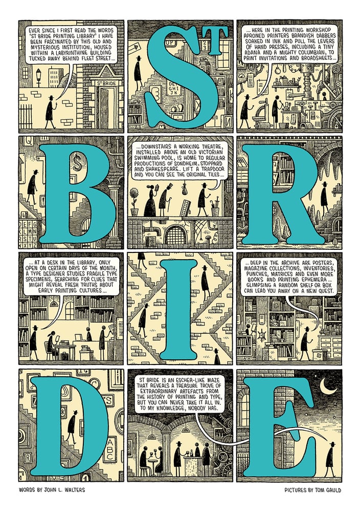 Image of St Bride Foundation Poster by Tom Gauld and John L. Walters