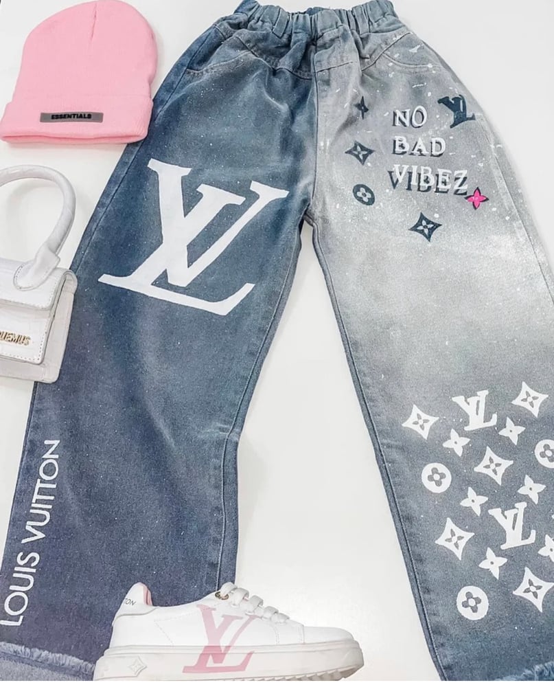 Image of Custom Made LV Jeans