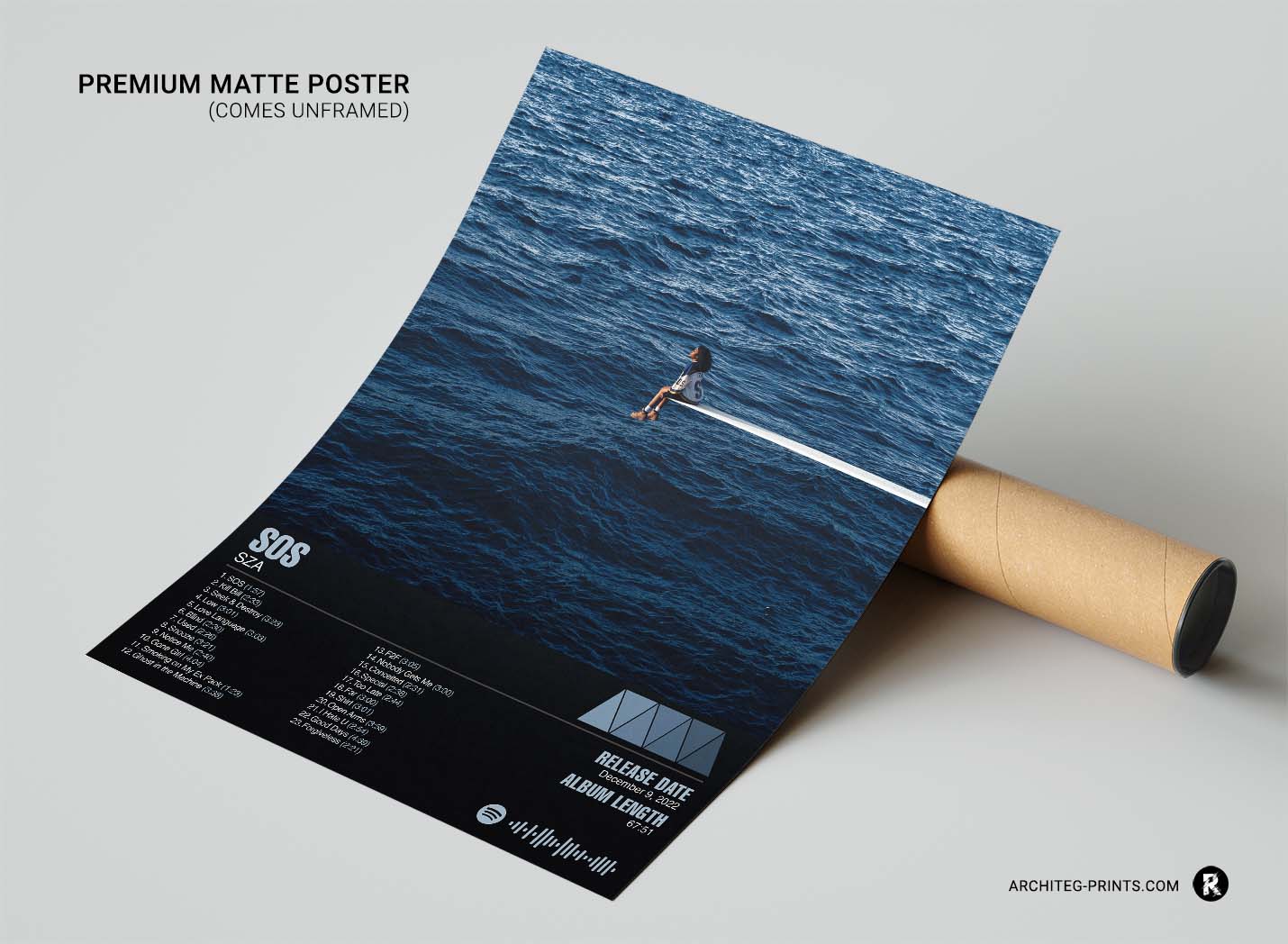 TOBIANG Poster SZA S.O.S Ctrl Album Cover – Set Da 3 Poster Musicali 20x30 Cm – Stampe Da Parete Alta Qualità 300g/m², Regalo Fan