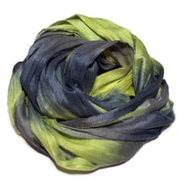 Image 4 of 10YD. HIGH VOLTAGE HAND DYED SARI SILK RIBBON BY COLOR KISSED SILK