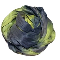 Image 5 of 10YD. HIGH VOLTAGE HAND DYED SARI SILK RIBBON BY COLOR KISSED SILK