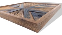 Image 3 of "Starburst Navy & Natural" Reclaimed Cedar Fencing Artwork