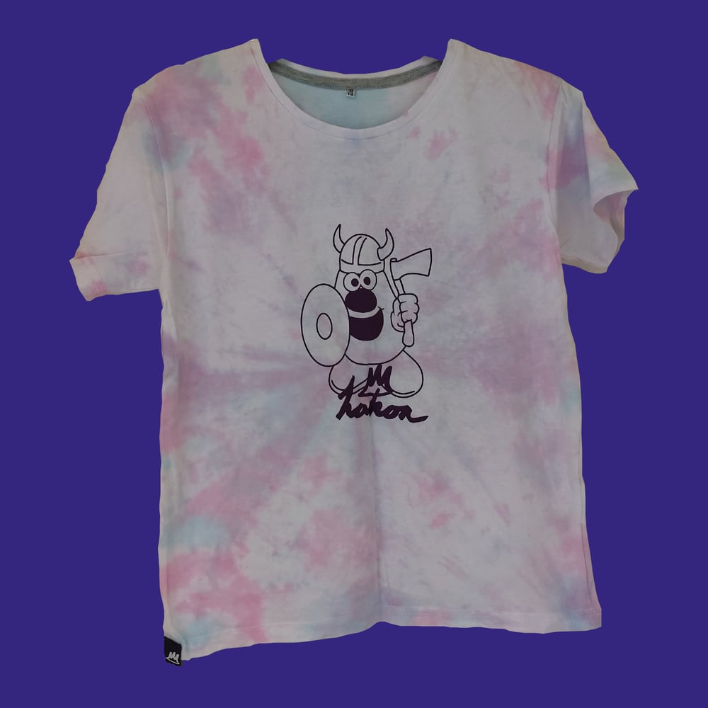 Image of Kids Tie Dye Purple Viking Tee