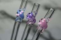 Image 3 of Colorful Axolotl Glass Straw