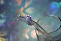 Image 2 of Icy Blue Axolotl Glass Straw + Stir Stick Set