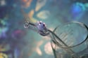 Icy Blue Axolotl Glass Straw + Stir Stick Set