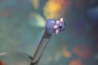 Image 4 of Icy Blue Axolotl Glass Straw + Stir Stick Set