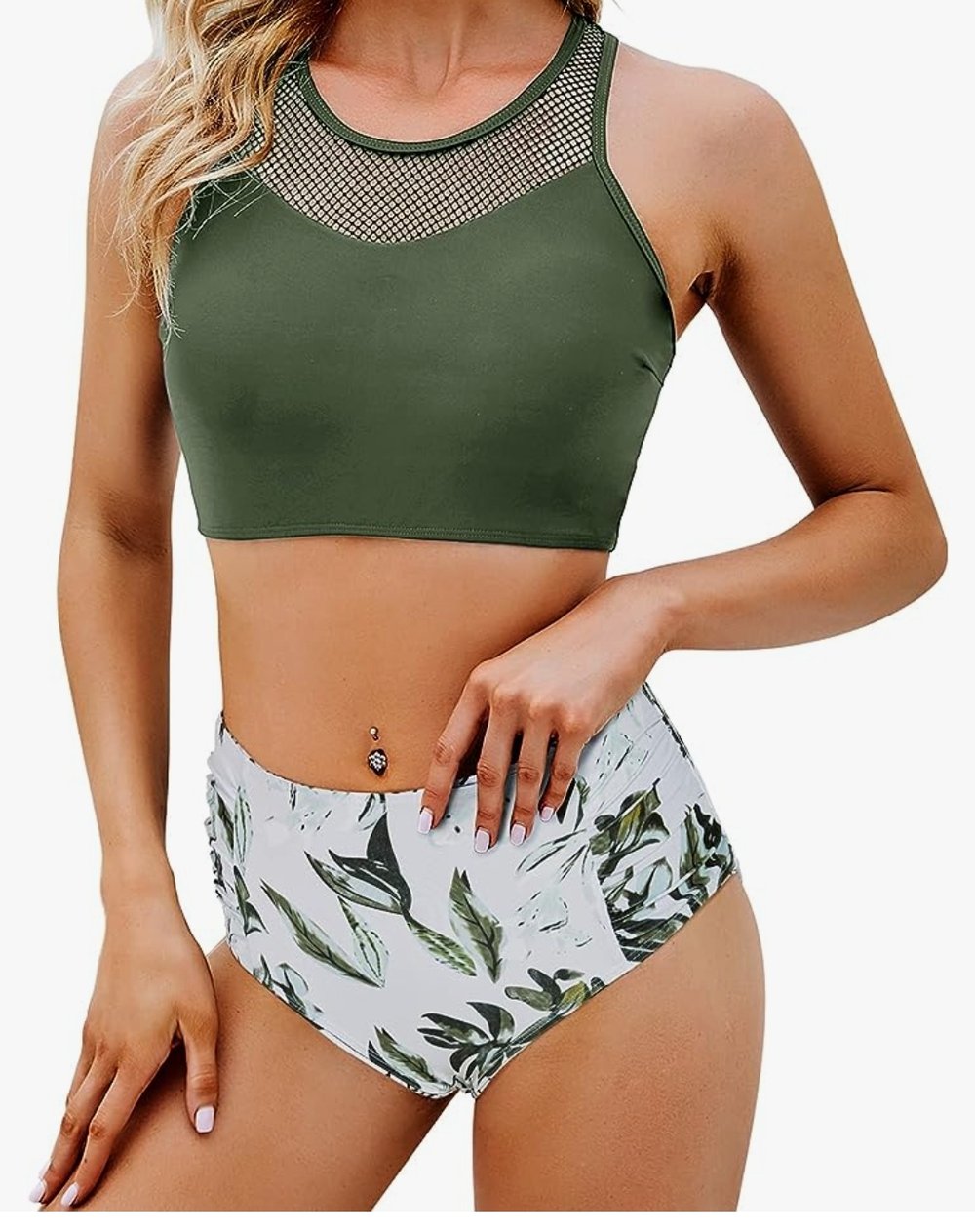 Image of XL Tutorutor Womens High Waisted 2 Piece Bikini Set