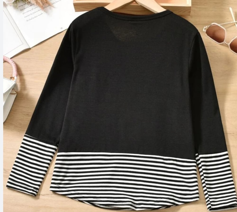 Image of XL Color Block Stripe Long Sleeve