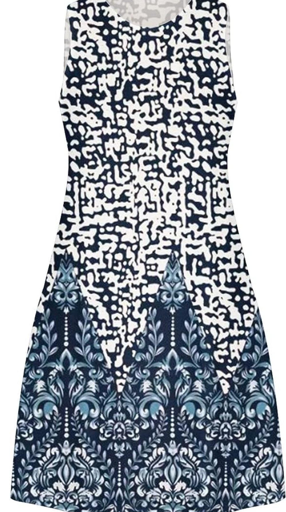Image of Large Loose Sleeveless Tank Dress with Pockets