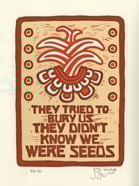They Tried To Bury Us They Didn't Know We Were Seeds (screen print 2020/2023)