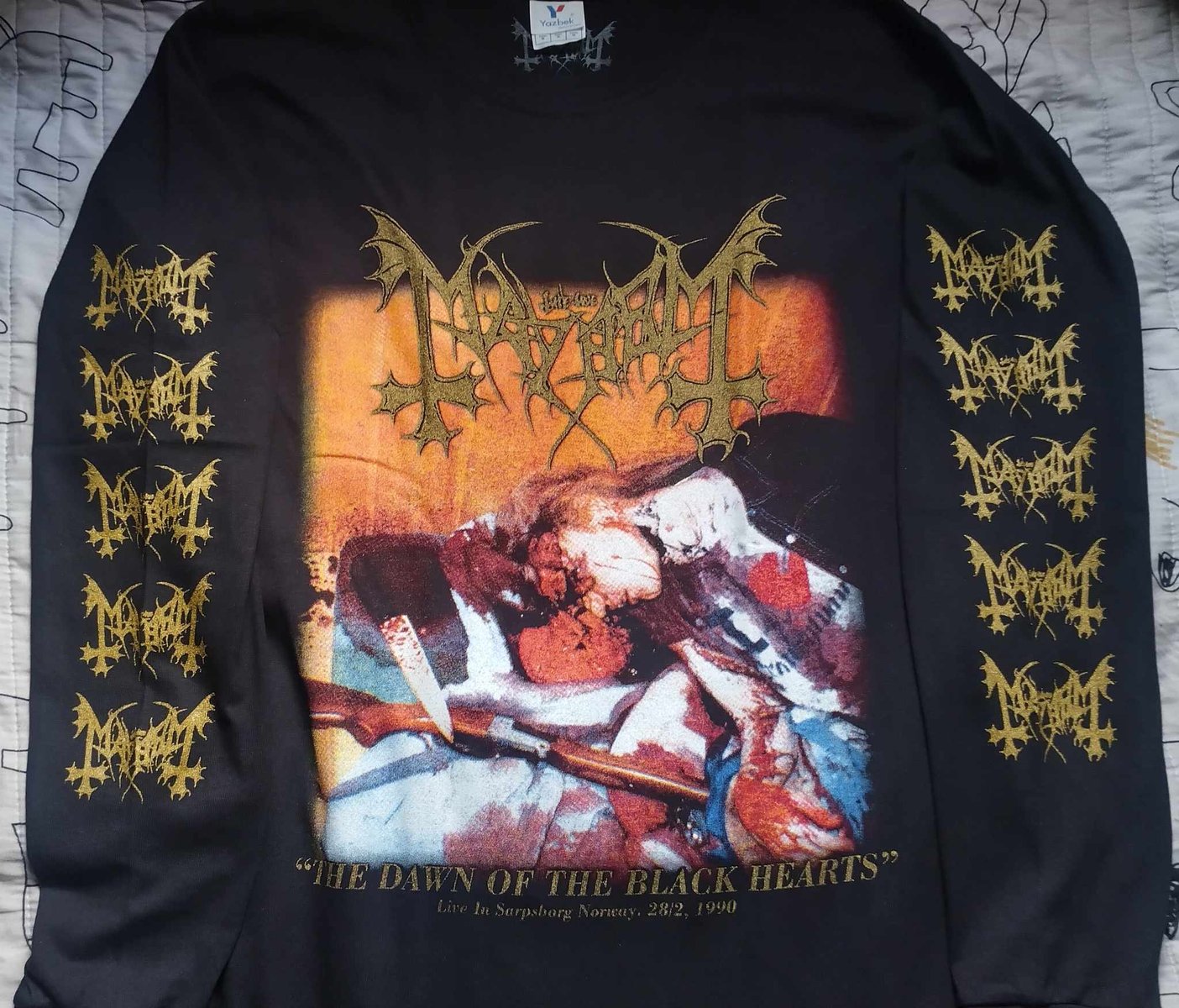 Mayhem Band Shirt Dawn Of The Black Hearts - TokoPyramid