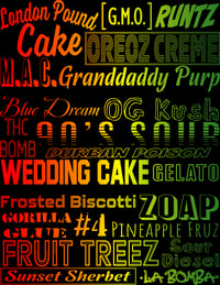 Image 3 of Ombre Rasta Colored Strain Name T-shirt