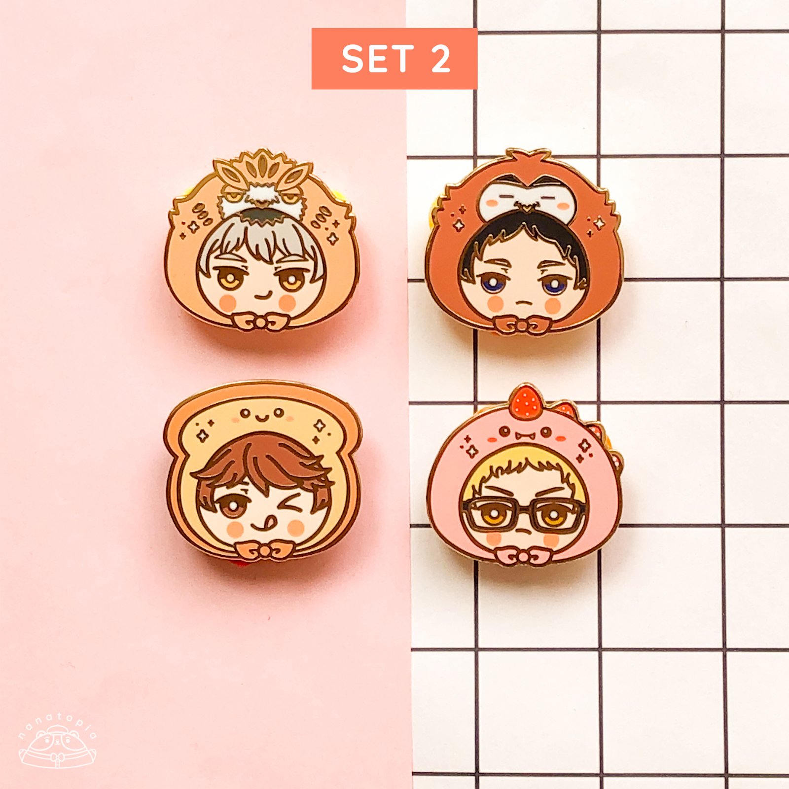 Ael Creations Pantheon cheapest Set Haikyuu Enamel Pin