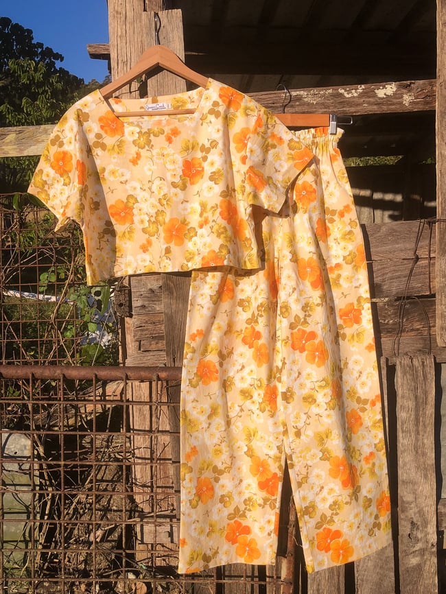 XS (8/10)  Golden Orange Floral 