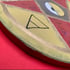 pentacle GOLD/RED/CLAY on wood disk Image 2