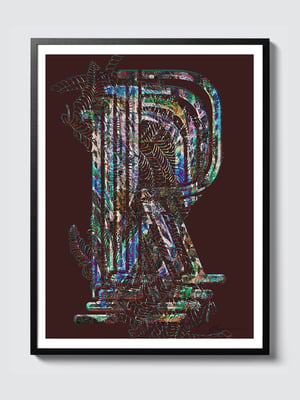 LETTER R – BROWN > 12 x 18 high-end print – numbered and signed – 3 sizes available 