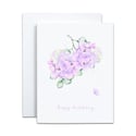 Watercolor Hydrangea Birthday Card, Happy Birthday Mum Card, Artistic Flower Greeting Card
