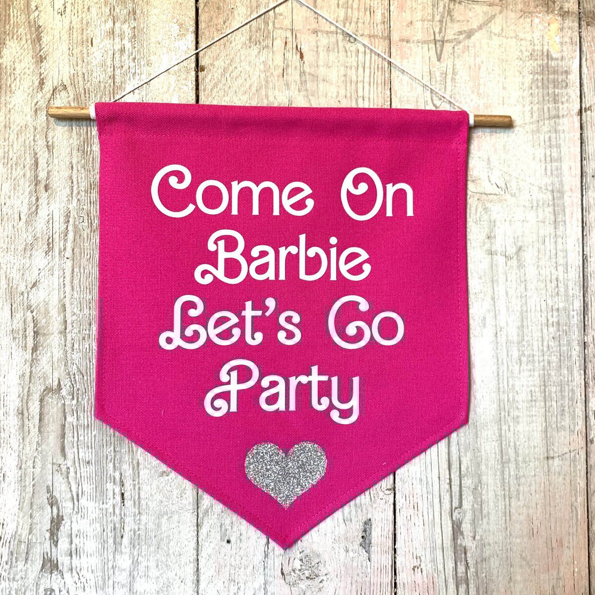 Image of Barbie Banner “Let’s Go Party”