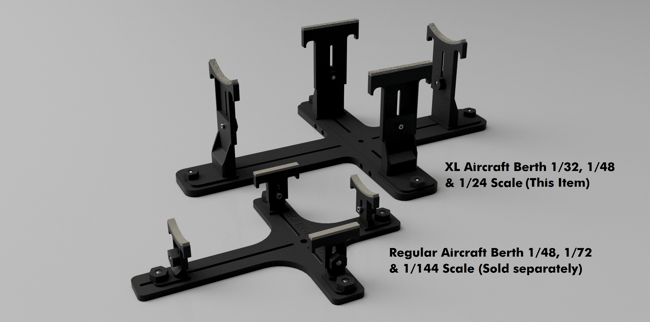 XL Model Makers Aircraft Stand Berth Jig Holder Plane 1/24 1/32 1/48 Kit Builder