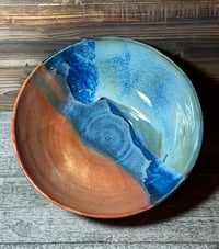 Image 1 of Large blue/nutmeg bowl