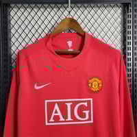 Image 3 of Manchester United Retro 07/08 Long Sleeve Home Jersey