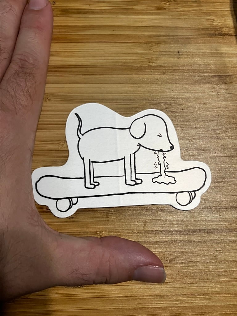 Image of skateboard dog sticker