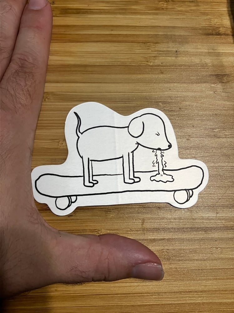 Image of skateboard dog sticker