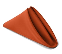 Burn orange table napkins 