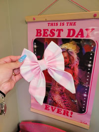 Image 2 of Pink plaid Barbie bow 🎀