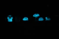 Image 3 of Glow in The Dark Tiny Ghosts - Borosilicate Glass Art - Limited Edition