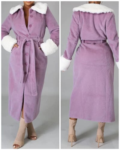 Image of 2PACK Charli Sherpa Faux Fur Coat  (R17-1)