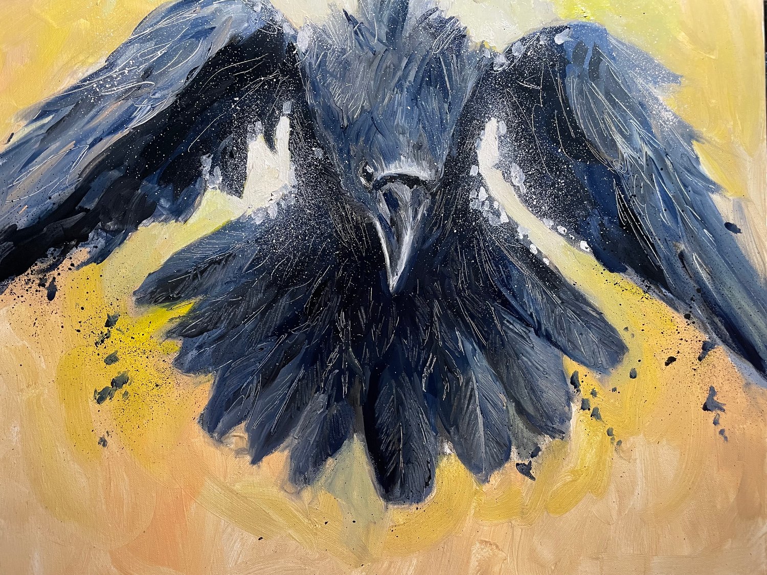 Painting - Crow Calendar - April - This sky is mine