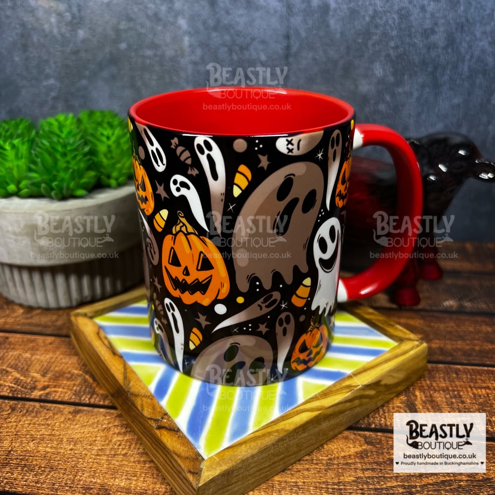 Halloween Ghost Pumpkin Mug