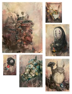 Image of Limited Edition Abstract Ghibli Holographic Print Pack