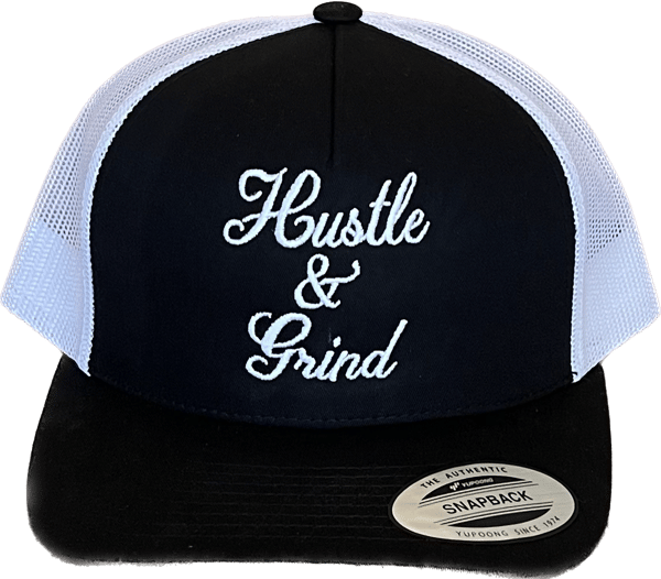 Image of Hustle & Grind Cursive Edition Trucker Hat