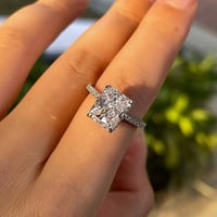 Image 1 of Lila Sterling Silver ring 四克拉冰糖顶级锆石戒指