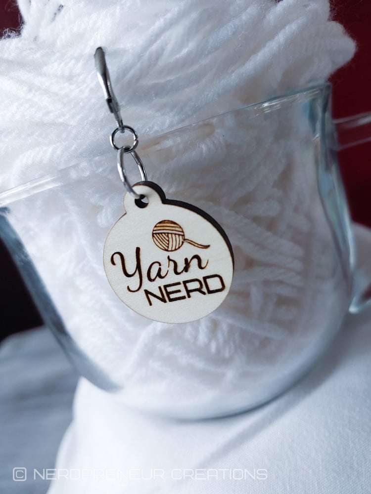 Image of Yarn Nerd Stitch Marker - Ideal as Progress Keepers for Crochet and Knitting or Zipper Pull