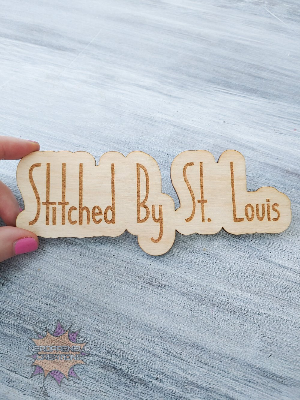 Image of Custom Wooden Name Plate for Photo Props and Watermarking