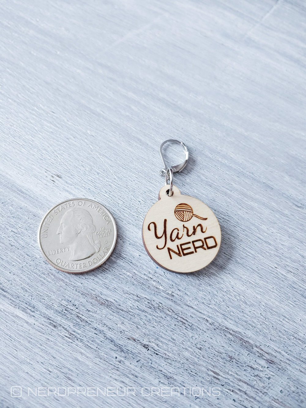 Image of Yarn Nerd Stitch Marker - Ideal as Progress Keepers for Crochet and Knitting or Zipper Pull