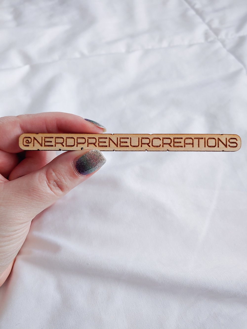 Image of Custom Wooden Name Plate for Photo Props and Watermarking