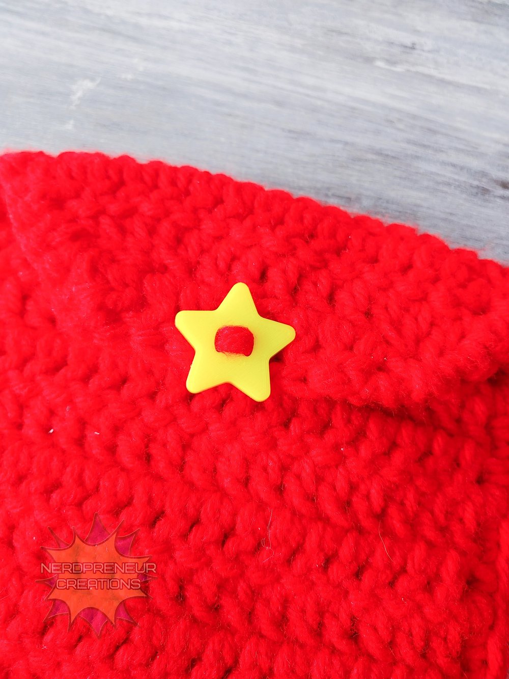Image of Power Star Buttons Pack of 10 - Knitting and Crochet - Choose Your Color - Gamer Nerd