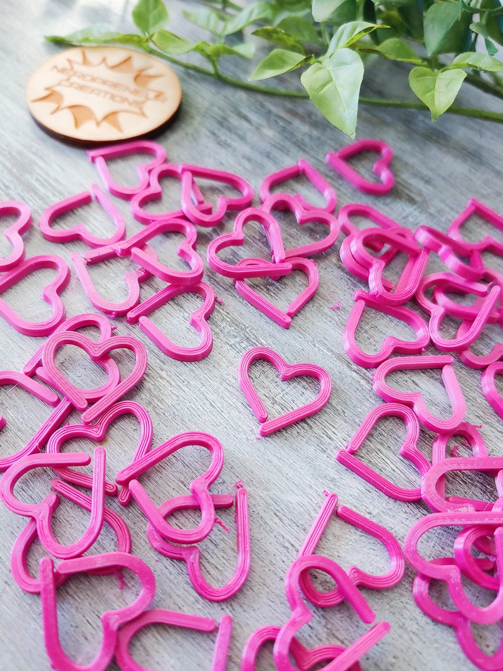 Image of 12 Pack Heart Stitch Markers - 3D Printed Progress Keepers for Crochet and Knitting