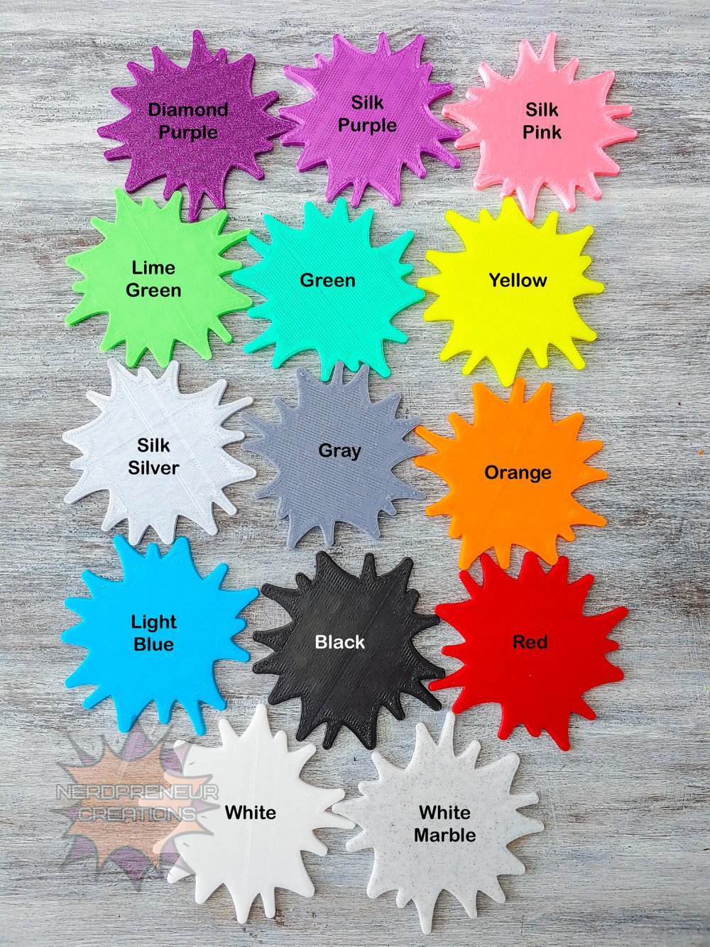 Image of 12 Pack Ghost Stitch Markers - 3D Printed Progress Keepers for Crochet and Knitting