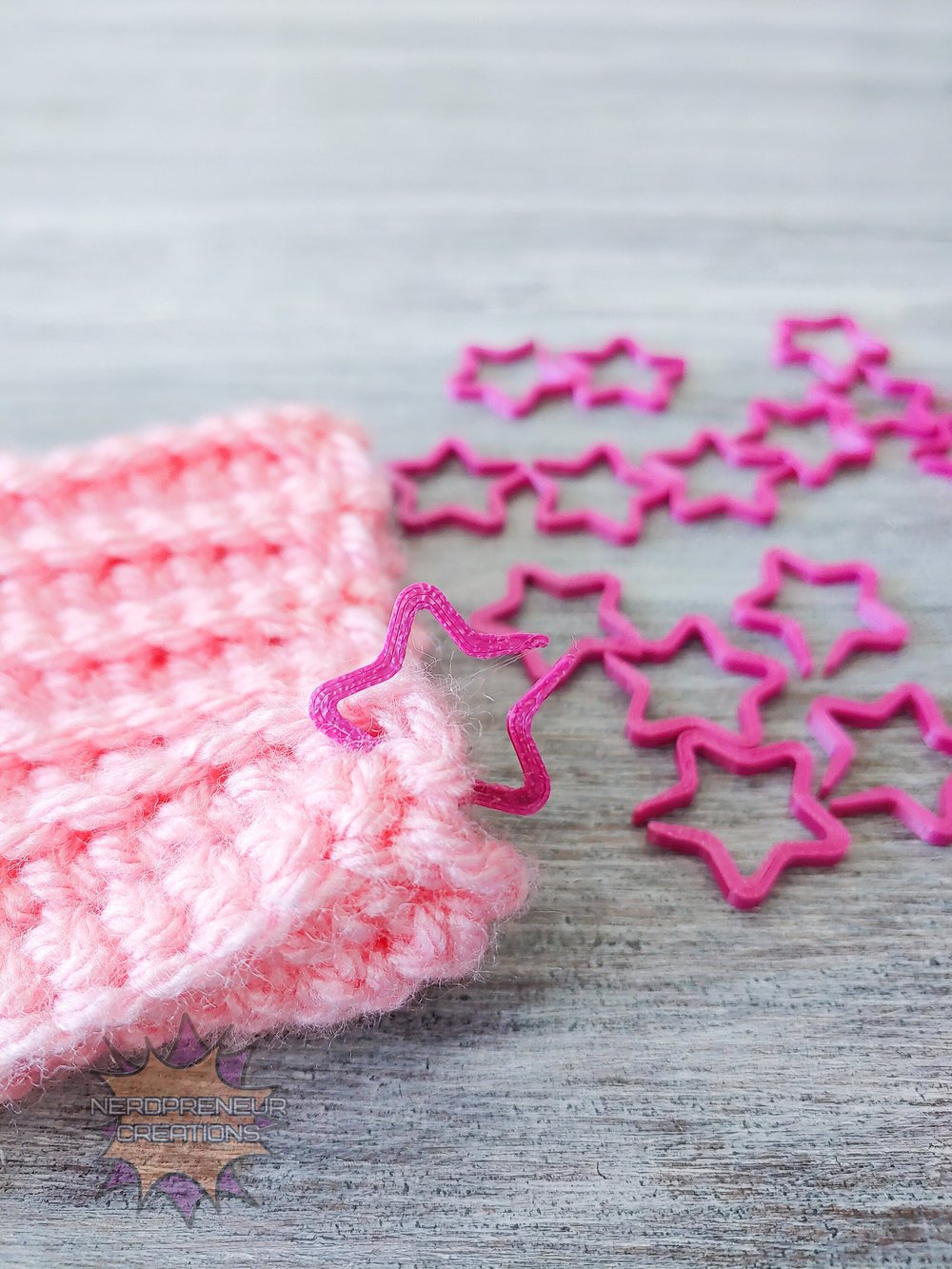 Image of 12 Pack Stars Stitch Markers - 3D Printed Progress Keepers for Crochet and Knitting