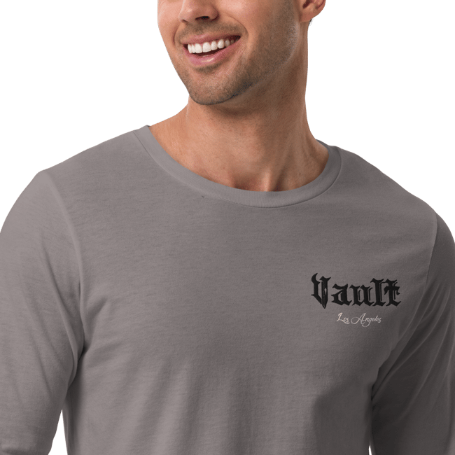 "Point Blank" Long-sleeve Tee -Storm