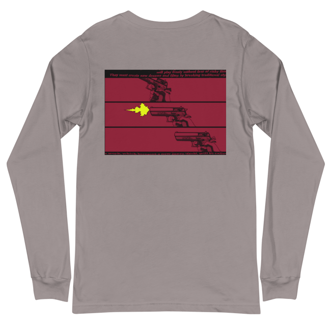 "Point Blank" Long-sleeve Tee -Storm