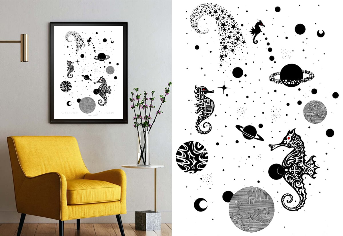 Image of SERIE NUMBERS – WILD HORSES 3X9