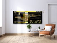 Image 1 of USS Enterprise 1701-D (modern Yellow) Large Panel Print