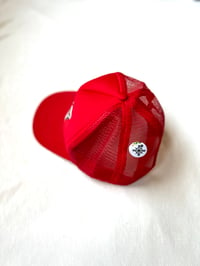 Image of watch for the left trucker cap in red 